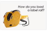 How do you load a label roll?